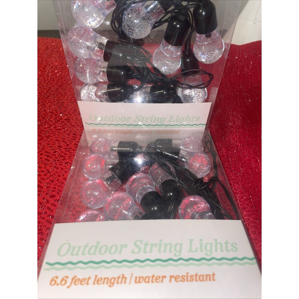 New Outdoor String Lights 6.6 Feet Length, Water Resistant, Battery Operated (2)